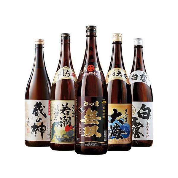 酒 焼酎 芋焼酎 鹿児島 5酒蔵 受賞 飲み比べセット 一升瓶 5本組 第3弾