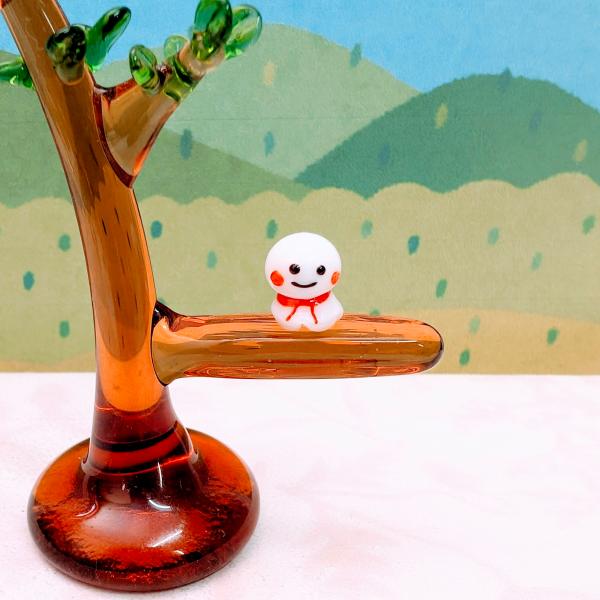 きたのガラス茶トラ ガラス細工 ミニチュア きたのガラス茶トラ ガラス