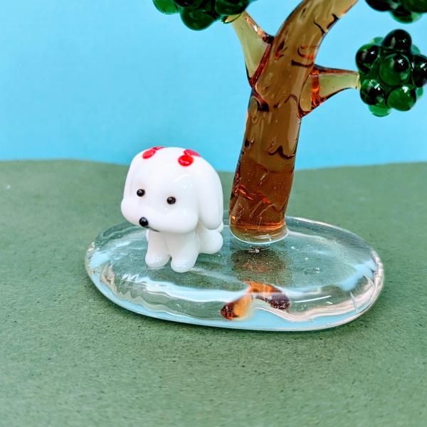 とも ガラス細工 ミニチュア ガラス細工 どんぐりの木（L) ミニチュア