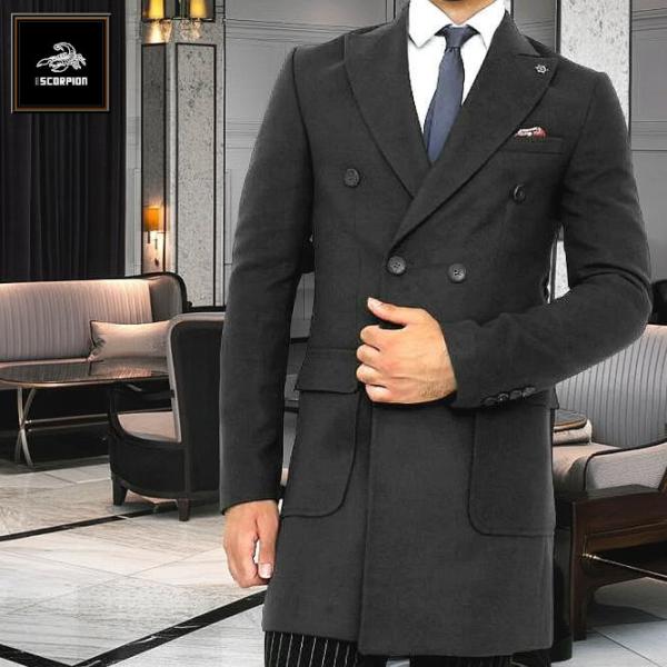 チェスターコートメンズ ダブルブレスト コート メンズ ハーフコート