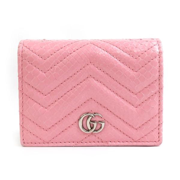 GUCCI（グッチ） 二つ折り財布 パイソン ピンク : ブランドバリュー