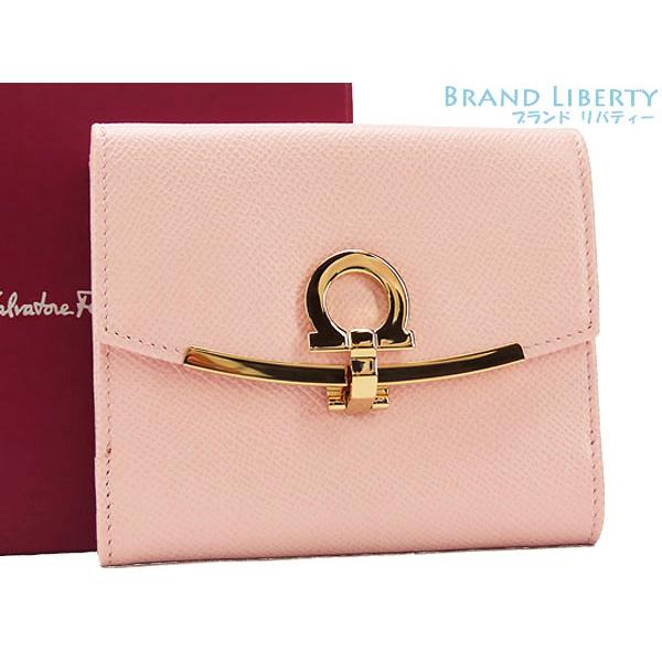 GANCINI 未使用 フェラガモ Salvatore Ferragamo ガンチーニ 二つ折り