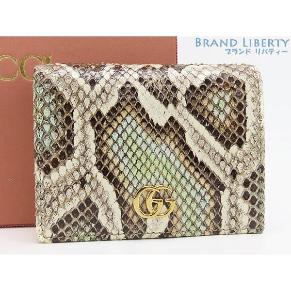 GG Marmont レア新品同様 グッチ GUCCI GGマーモント パイソン カード