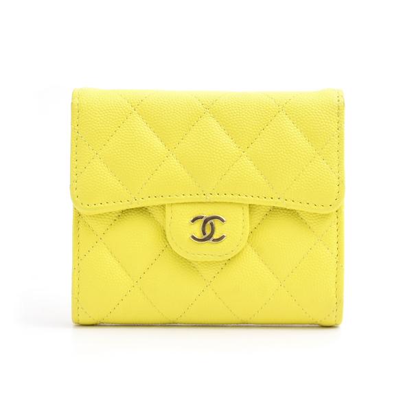 マトラッセ シャネル 財布 レディース 三つ折り財布 コンパクト