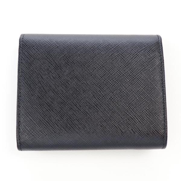 PRADA（プラダ） 財布 三つ折り ブラック 黒 ミニ財布 コンパクト