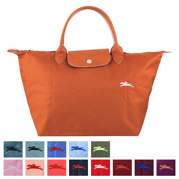 美品！LONGCHAMP ボストンバッグ オレンジ 2way 大きめ ロンシャン