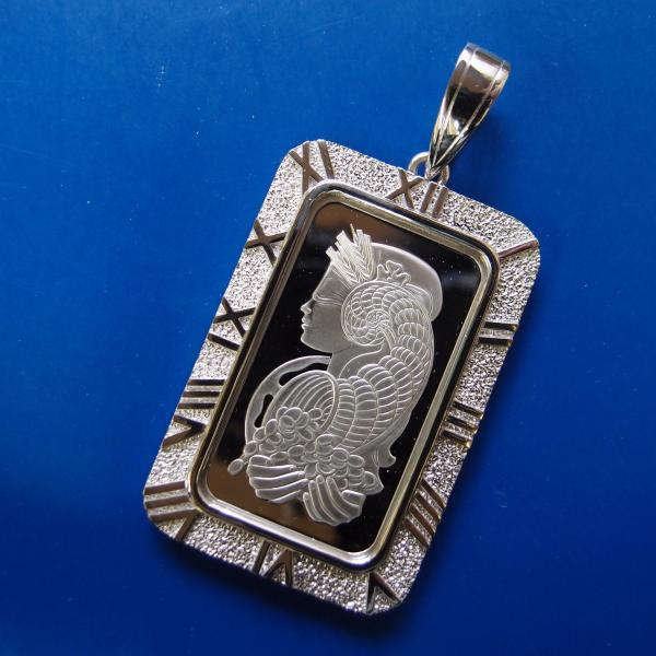 プラチナ1ozペンダントトップ PAMP製1オンス デラックス枠B Pamp