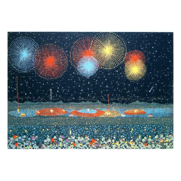 楽天市場】山下清 リトグラフ 長岡の花火の通販 山下清 「長岡の花火」版画