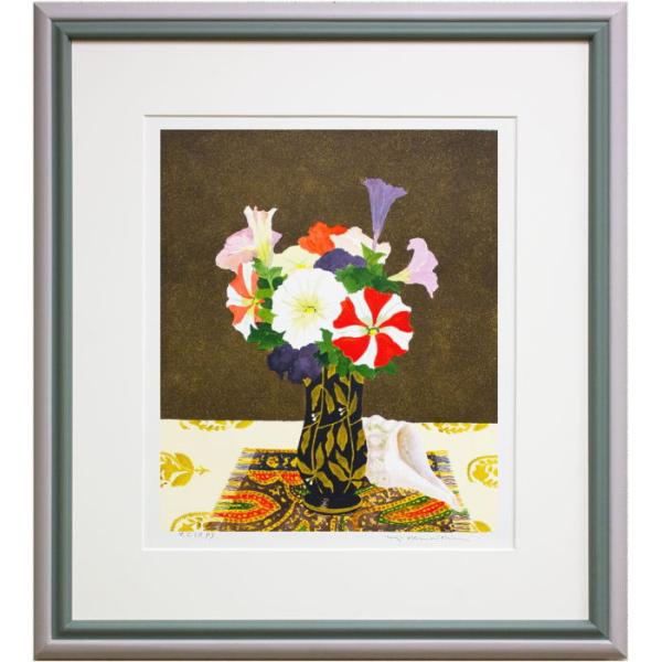 半額以下。奥西賀男 油絵 アネモネ 半額以下。奥西賀男 油絵 アネモネ