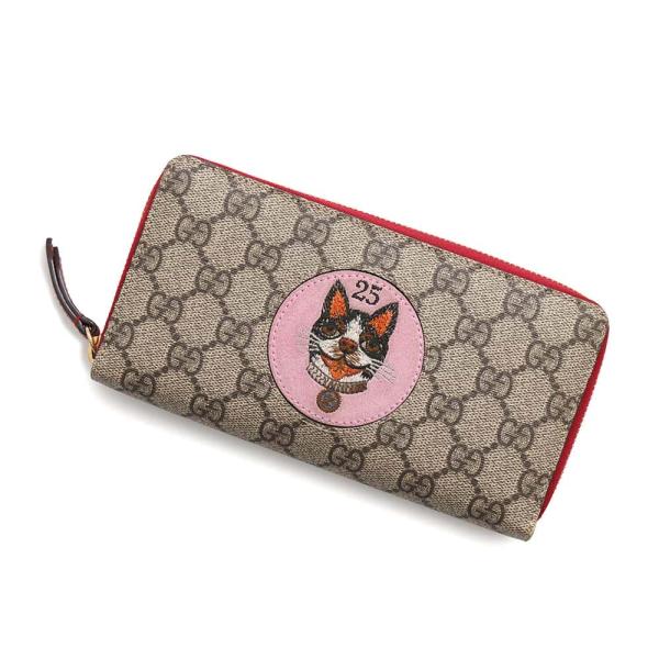 グッチ 長財布 GGスプリーム キャット 506279 GUCCI 財布 ネコ 【安心