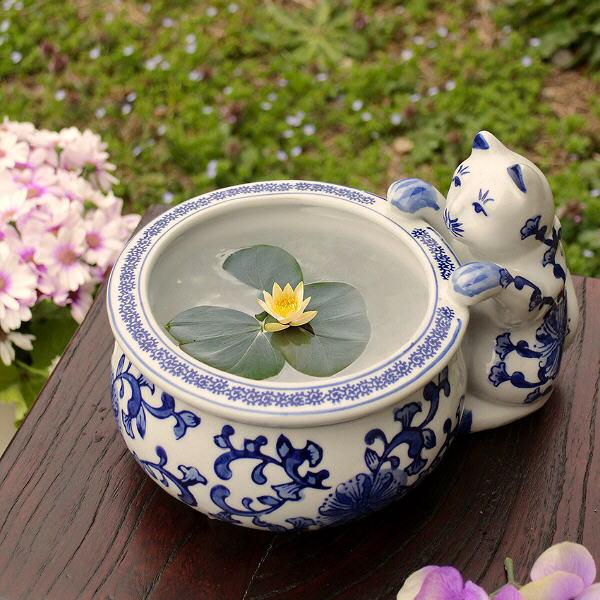 金魚鉢 おしゃれ 陶器 メダカ鉢 睡蓮鉢 和風 レトロ アンティーク