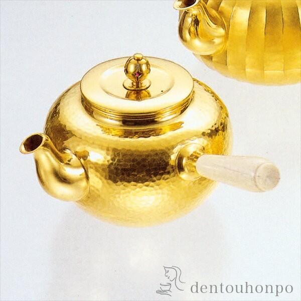 純金 急須 槌目 350g ( 木札名入れ有料 高級 コレクション 美術品 工芸