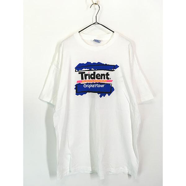 古着 90s USA製 MTV Trident シュガーレス ガム 企業 Tシャツ XL