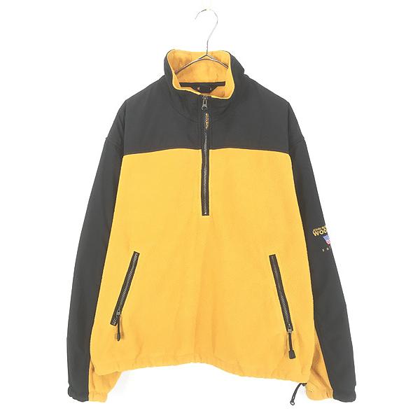 古着 90s WoolRich 「John Rich & Bros」 イエロー × ブラック ハーフ