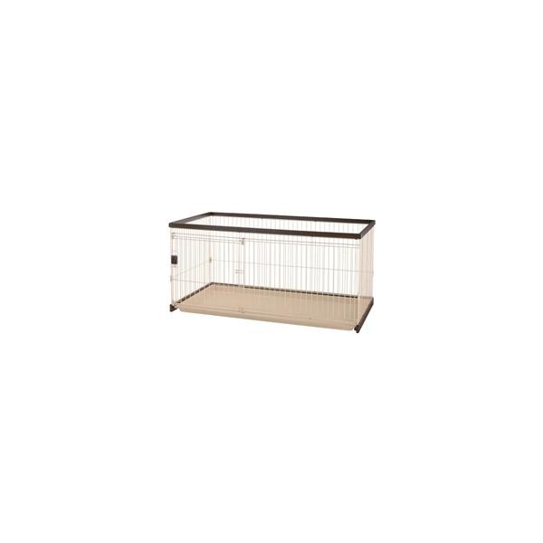 リッチェル 犬用ケージ ブラウン ペット用 お掃除簡単サークル 150-80