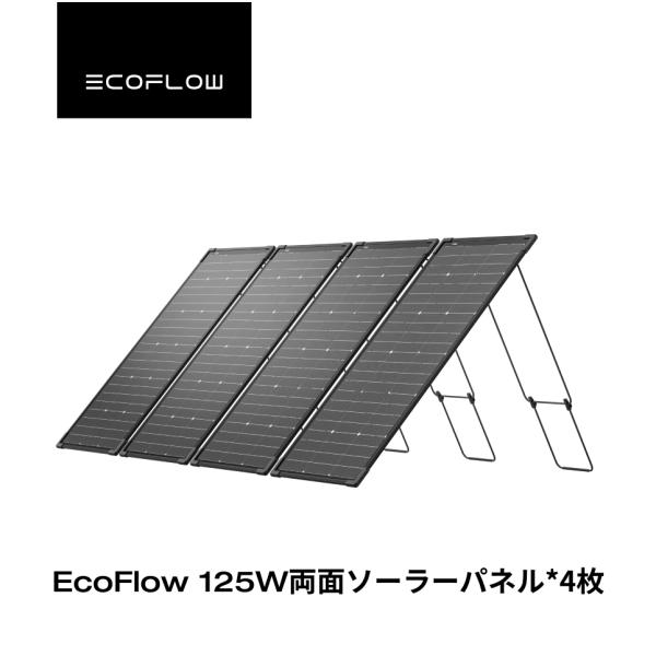 販売済み EcoFlow 125W 【1枚】両面ソーラーパネル 【公式認定整備済