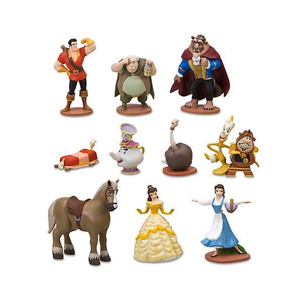US ディズニー限定 美女と野獣 ミニ・フィギュアDXセット ディスプレイ