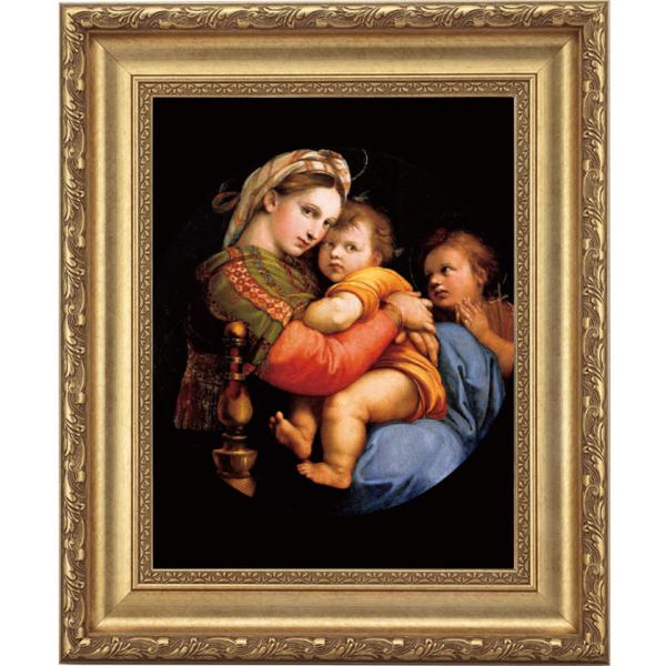 ラファエロ 小椅子の聖母 4号 立体複製名画 美術品 レプリカ 絵画 額