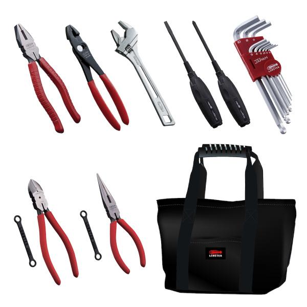 LOBSTER ロブテックス オリジナルツールバック付ツールセット TL08XB