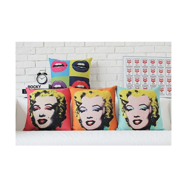 マリリン・モンロー/ポップ・アート 抱き枕 クッションカバー 45x45cm