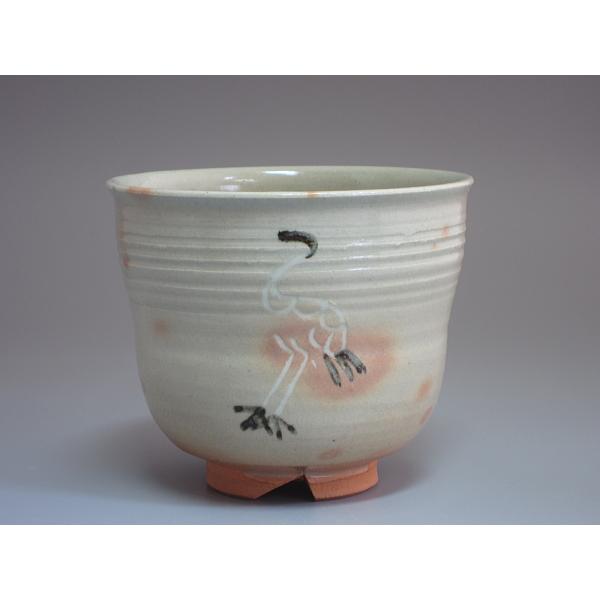 阿漕焼 御本立鶴写茶碗 福森比路志造（本体のみ） : 茶道具商 越中屋