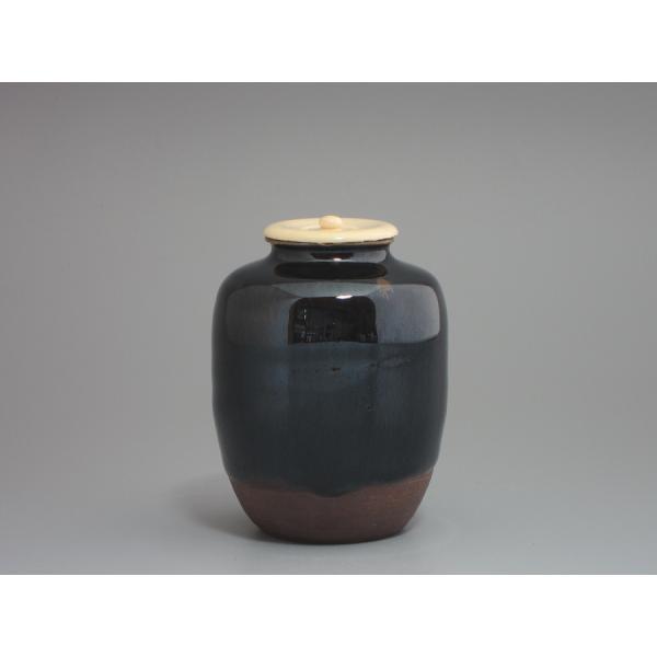 茶道具 瀬戸焼 一休作 鶴首茶入 銘「鶴寿」 仕覆付 書付共箱