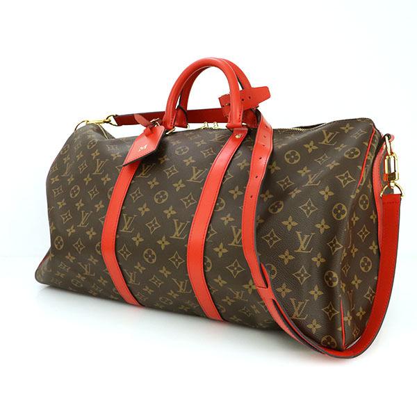 ルイヴィトン LOUIS VUITTON レッド モノグラムキャンバス キーポル