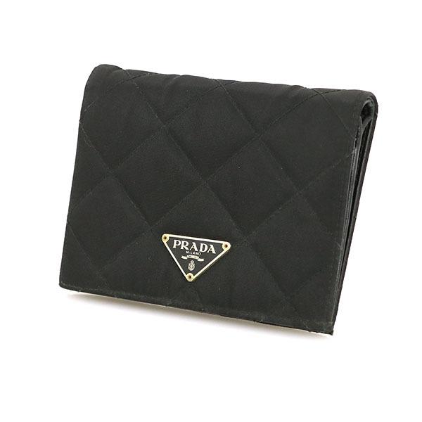 PRADA ブラックナイロン 二つ折り財布