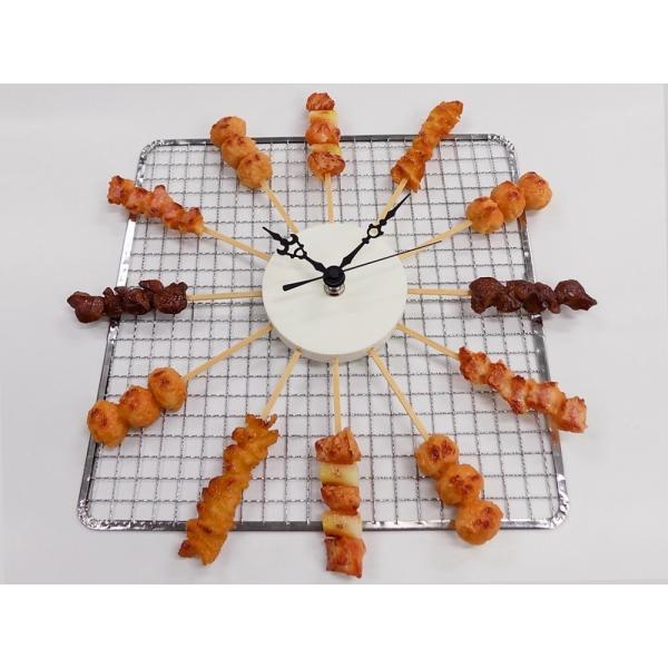 焼き鳥モチーフ 置時計 310mm fakefoodjapan_yakitori-grilled