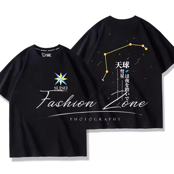 送料無料◇ ホロライブ hololive 風 星街すいせい 半袖 Tシャツ 大人気