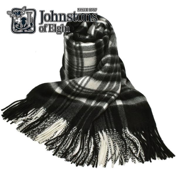 of Elgin カシミヤ100% 英国製 Johnstons チェックマフラー