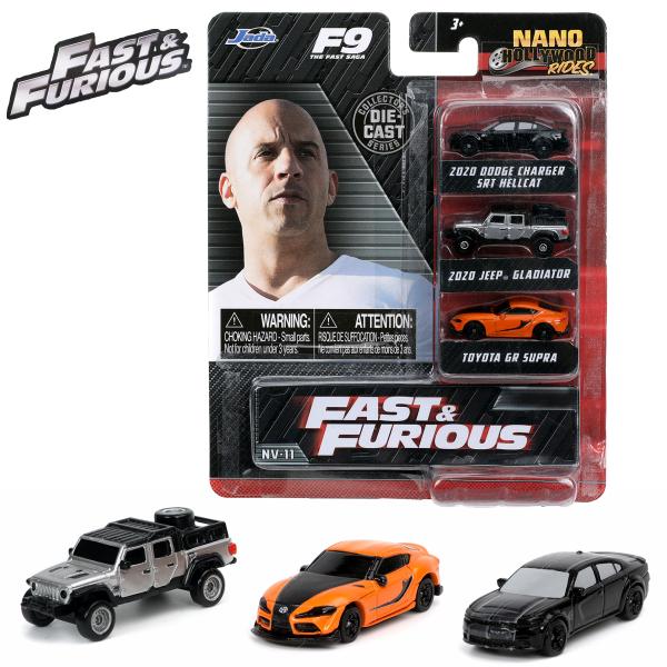 Jada ミニカー JADATOYS ワイルドスピード9 3台 ミニカー セット Nano