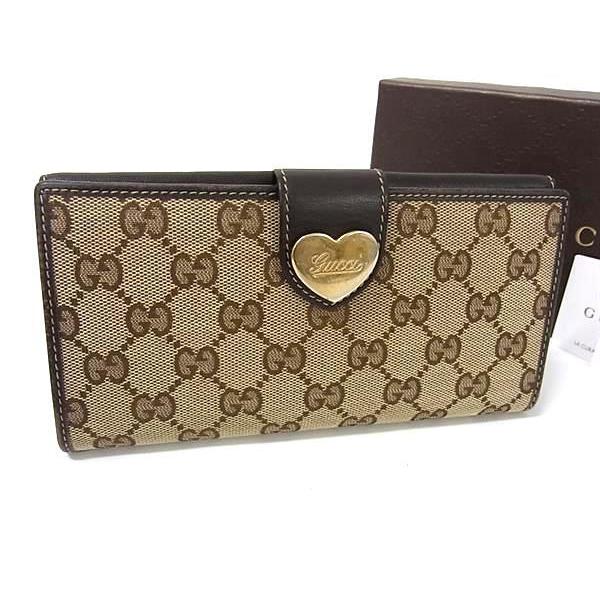 GUCCI（グッチ） 財布 GGキャンバス キャンバス×レザー 203550 ハート