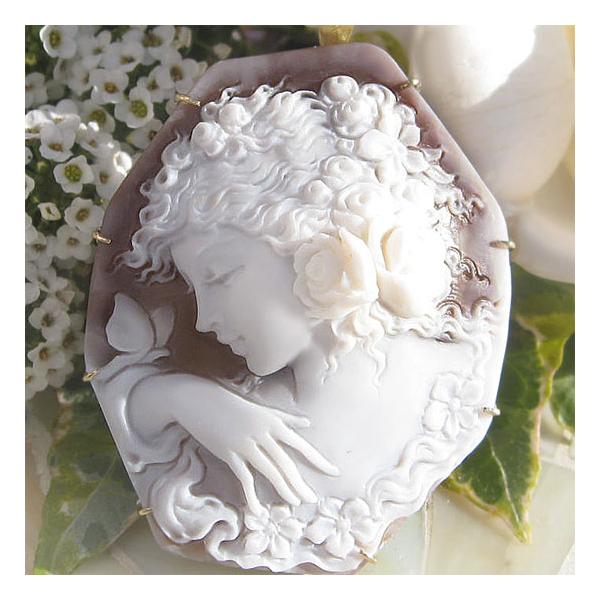 CAMEO（カメオ） Ciro Accanito作 シェルカメオ K18 SILVERペンダント