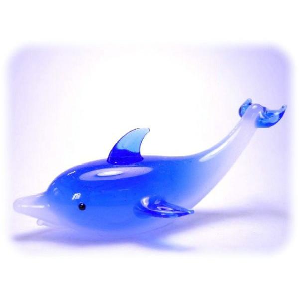 ガラス細工 水族館 海 魚 インテリア雑貨 ミニチュア 置物【イルカ