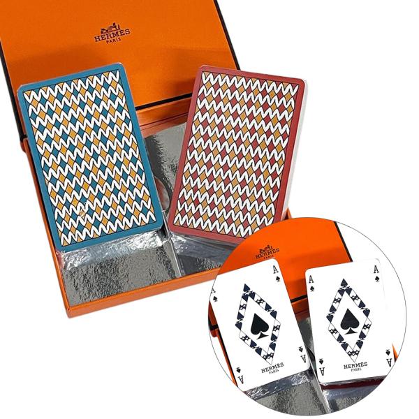 HERMES トランプセット 青 赤 HERMES トランプセット 青赤 HERMES