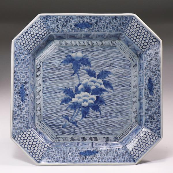 江戸時代後期 古伊万里 染錦 雲鶴 15羽図 蓋付 キャンディーポット