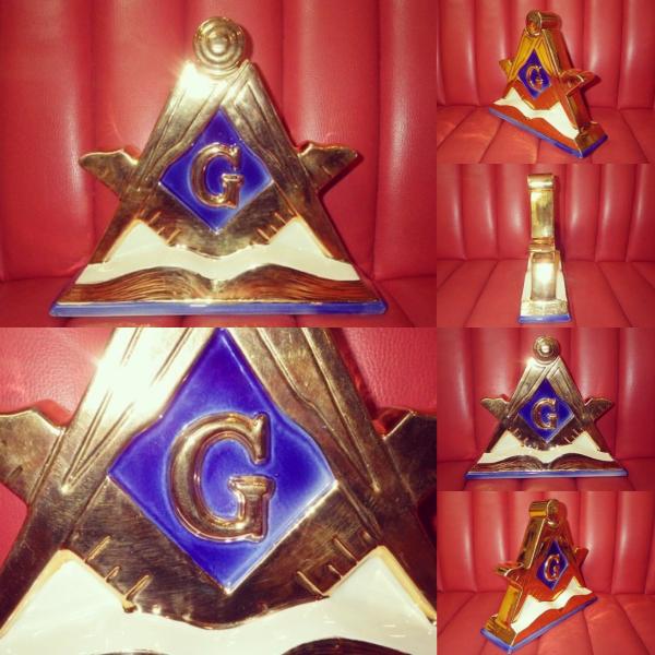 希少！50's BIG秘密結社フリーメイソン金属製壁掛け USAアンティーク