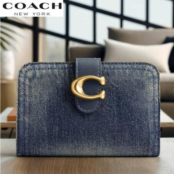 COACH（コーチ） 二つ折り財布 デニム 財布 2026春新作 カードケース