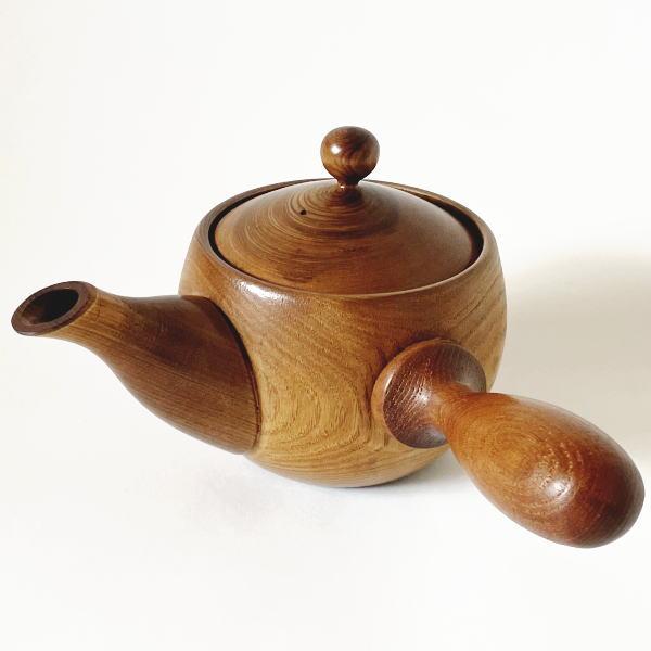 木製 急須 えんじゅの木 北海道産 茶器 きゅうす エンジュ 槐 ウッド