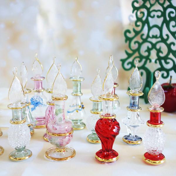 香水瓶 エジプト ガラス クリスマス ギフト プレゼント3本セット