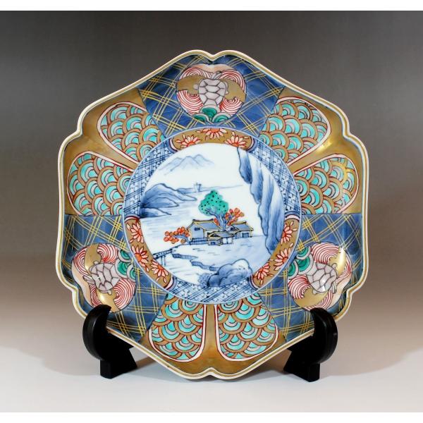 金襴手古伊万里様式飾り皿｜有田焼 陶芸作家 藤井錦彩作 : 有田焼 藤井