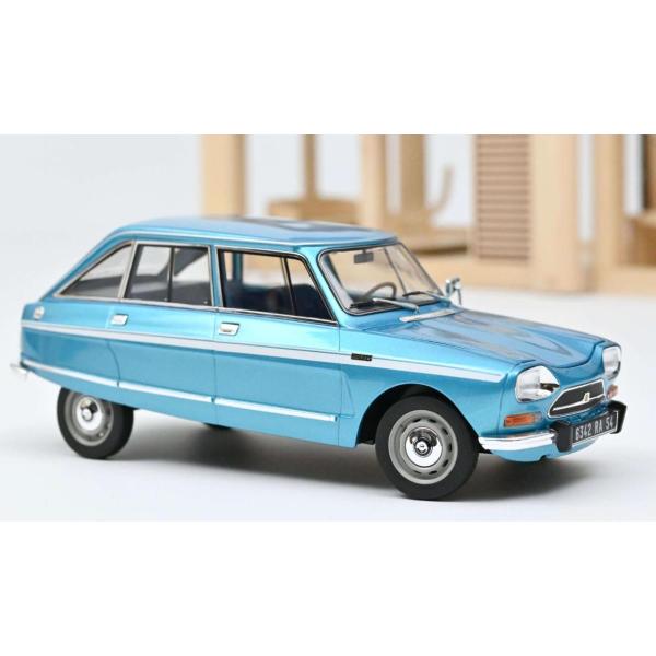 ミニカー シトロエン アミ 1974 NOREVノレブ 青 1/18 1974 Citroen Ami