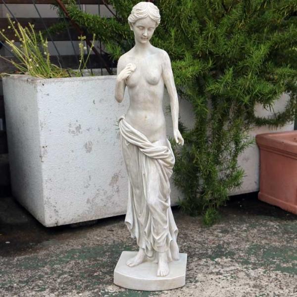 タイ 民芸品 女性像 祈りの女神像 陶器製 オブジェ インテリア 高さ約