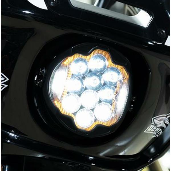 極美品 HOGWORKZ製 ハーレー LED ヘッドライト