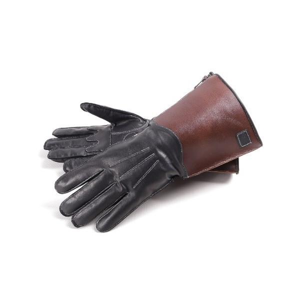 希少 レザーガントレットグローブ 革手袋 ロング 希少 レザー