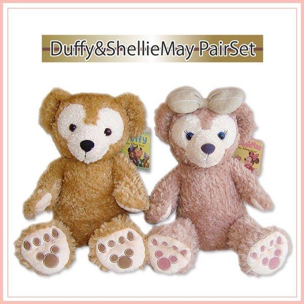 ディズニー 特大サイズ白タグダッフィーとシェリーメイ