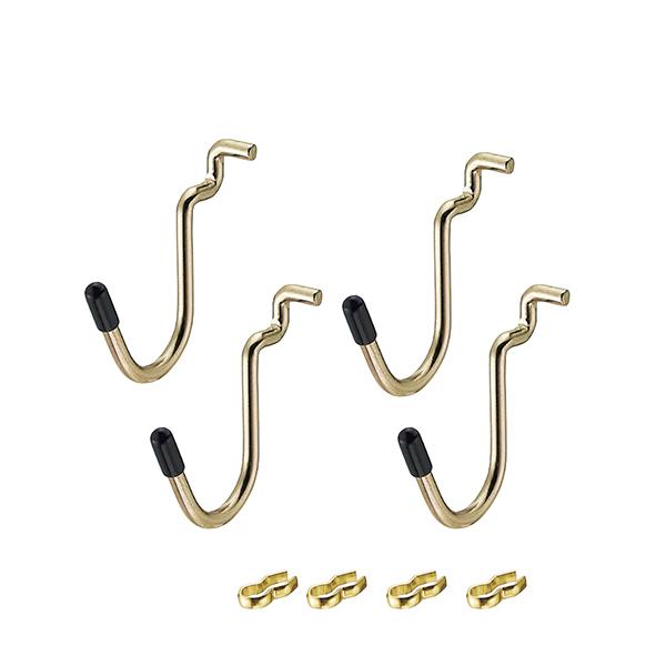 有孔ボード用U型フック（PBUF-40）4個入 ゴールド U字フック DIY 木材