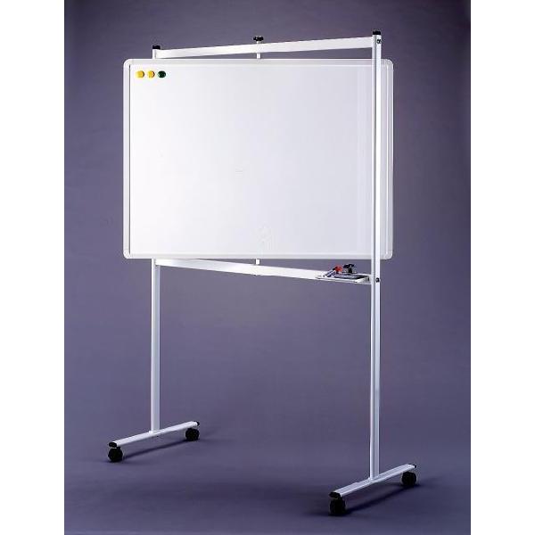 日本製 HIRANO 左右回転ホワイトボード（キャスター脚付き） 900×1200