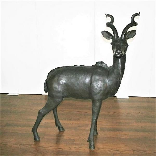 斑銅 工芸品 鹿 置物 一品物 斑銅 工芸品 鹿 置物 一品物 斑銅工芸品鹿